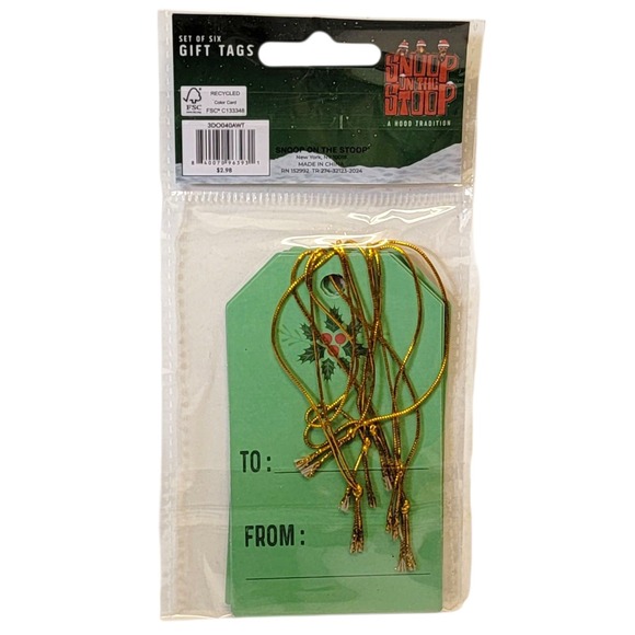 Snoop Dogg on the Stoop Christmas Gift Tags 12 Ct Lot of 2 Pkgs Holiday Present - Picture 5 of 5